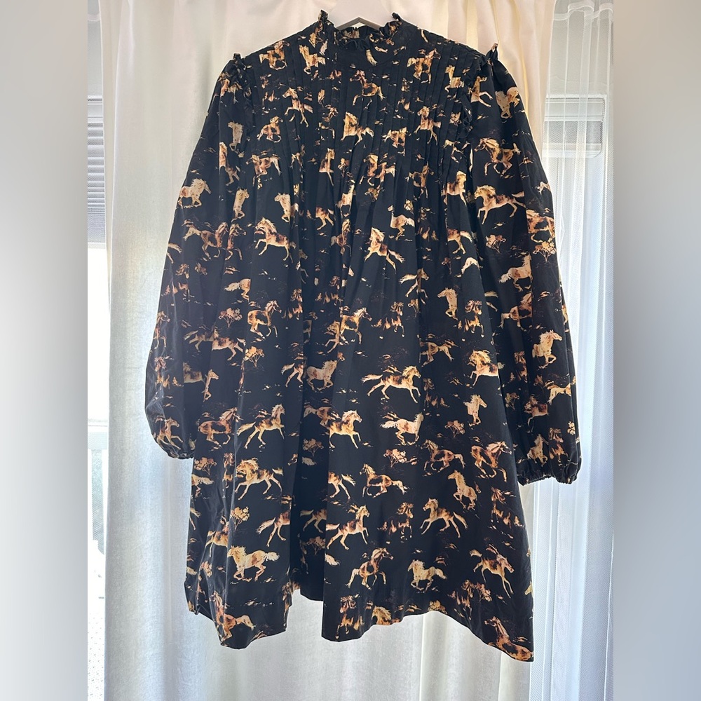 Ganni horse dress size 40